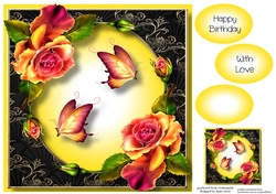 Vivid Melba Roses 8x8