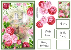 Rose Cottage Camellia - Deep Pink A5