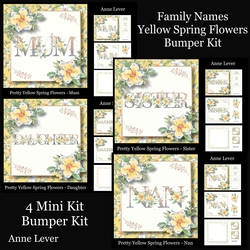 Family Names Yellow Spring Flowers Bumper Kit