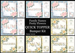 Family Names Pretty Flowers QUICK TOPPER Bumper Kit