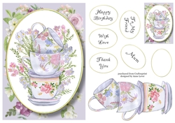 Stack Of Teacups A5