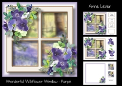 Wonderful Wildflower Window - Purple