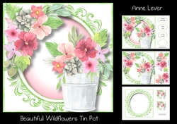 Beautiful Wildflowers Tin Pot