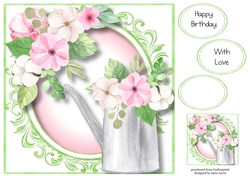 Beautiful Wildflowers Watering Can 8x8