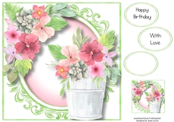 Beautiful Wildflowers Tin Pot 8x8