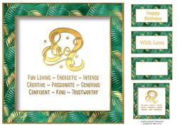 Leo - Zodiac Traits Jade & Gold