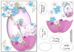 Floral Brolly Mouse A5