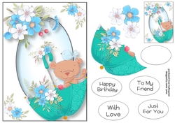 Floral Brolly Teddy A5