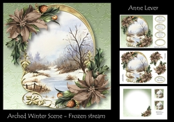 Arched Winter Scene - Frozen Stream