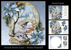 Arched Winter Scene - Winter Waterfall