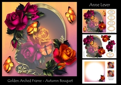 Golden Arched Frame - Autumn Bouquet