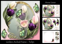Golden Arched Frame - Tulips