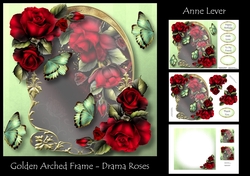 Golden Arched Frame - Drama Roses