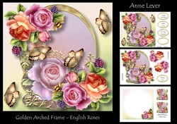 Golden Arched Frame - English Roses