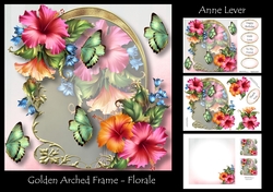 Golden Arched Frame - Florale