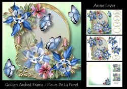 Golden Arched Frame - Fleurs De La Foret