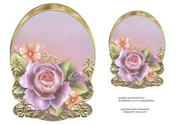 Unembellished Arched Floral Topper 10 ( 8x8 6x6 A5 A6 )