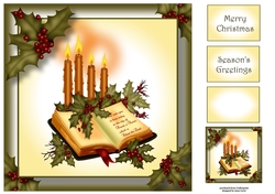 The Christmas Book & Candle 8x8
