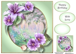 Beautiful Purple Lilies 8x8