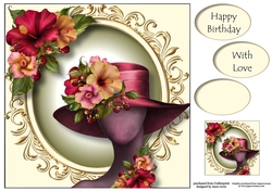 Garden Party Hibiscus Berries 8x8