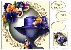 Garden Party Pansies 8x8