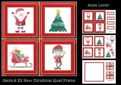 Santa & Elf New Christmas Quad Frame