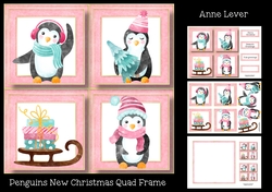 Penguins New Christmas Quad Frame