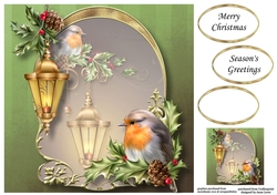 Golden Christmas Arch - Robin 8x8