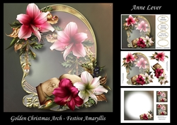 Golden Christmas Arch - Festive Amaryllis