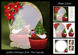 Golden Christmas Arch - Tree Cupcake