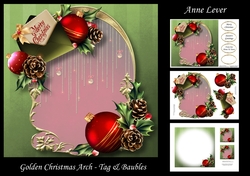 Golden Christmas Arch - Tag & Baubles