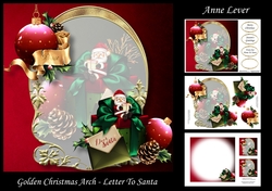 Golden Christmas Arch - Letter To Santa
