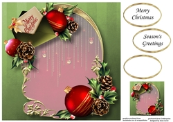 Golden Christmas Arch - Tag & Baubles 8x8