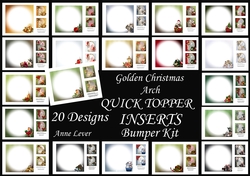 Golden Christmas Arch QUICK TOPPER INSERTS Bumper Kit
