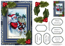 Vintage Christmas In Blue 1 A5