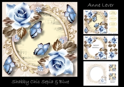 Shabby Chic Sepia & Blue