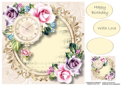 Shabby Chic & Sheet Music 8x8