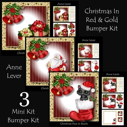 Christmas In Red & Gold Bumper Kit