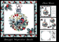 Beautiful Watercolour Bauble