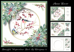 Beautiful Watercolour Bird At Christmas 4