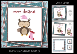 Merry Christmas Owls 3