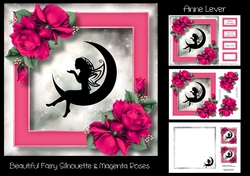 Beautiful Fairy Silhouette & Magenta Roses