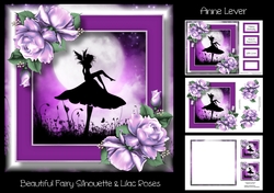 Beautiful Fairy Silhouette & Lilac Roses