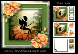 Beautiful Fairy Silhouette & Orange Roses