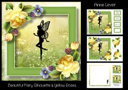 Beautiful Fairy Silhouette & Yellow Roses