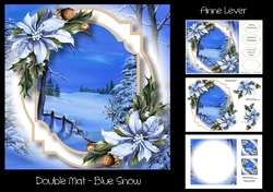 Double Mat - Blue Snow