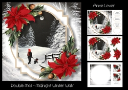 Double Mat - Midnight Winter Walk