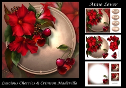 Luscious Cherries & Crimson Mandevilla