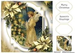 Vintage Christmas Double Mat 1 8x8