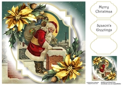 Vintage Christmas Double Mat 9 8x8